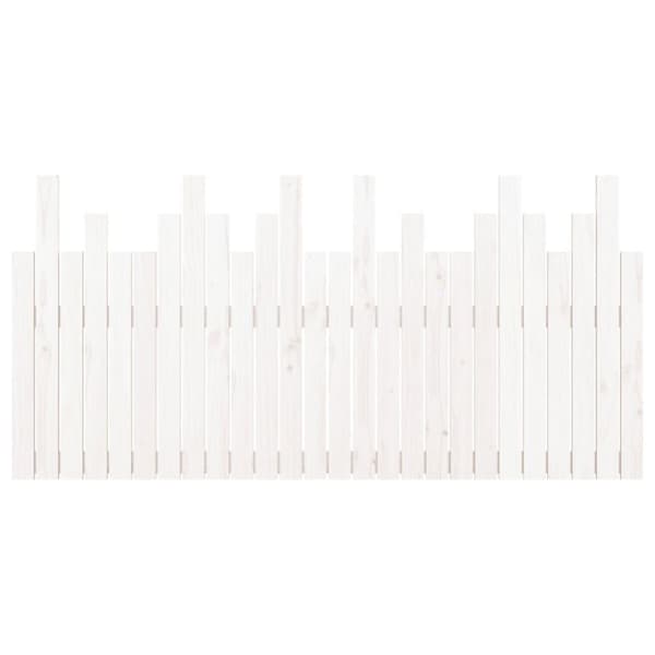 vidaXL sengegavl 166x3x80 cm massivt fyrretræ hvid