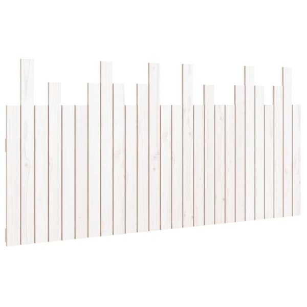 vidaXL sengegavl 166x3x80 cm massivt fyrretræ hvid
