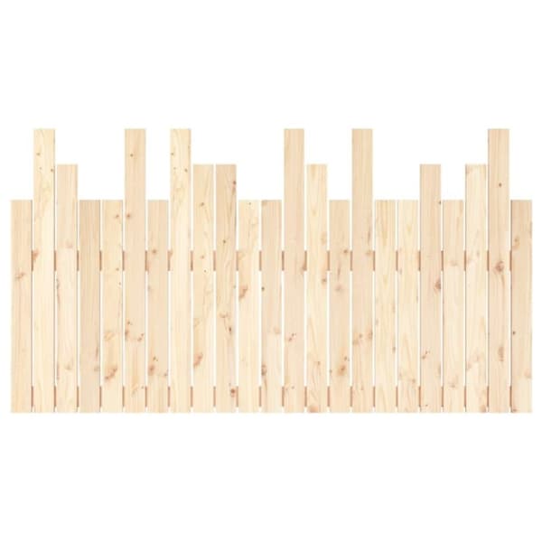 vidaXL Sängynpääty seinälle 146,5x3x80 cm täysi mänty