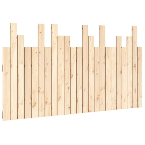 vidaXL Sängynpääty seinälle 146,5x3x80 cm täysi mänty