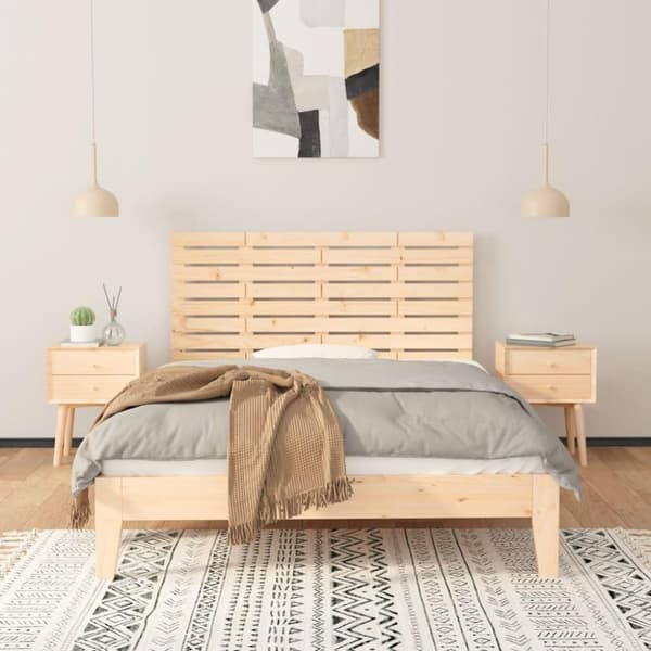 vidaXL Veggmontert hodegavl 141x3x63 cm heltre furu