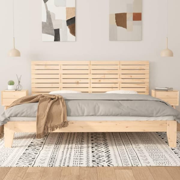 vidaXL sengegavl 166x3x63 cm massivt fyrretræ