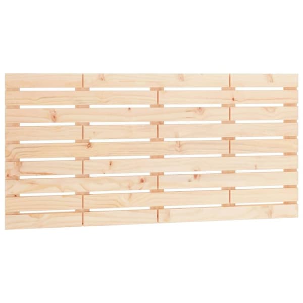 vidaXL Sängynpääty seinälle 141x3x63 cm täysi mänty