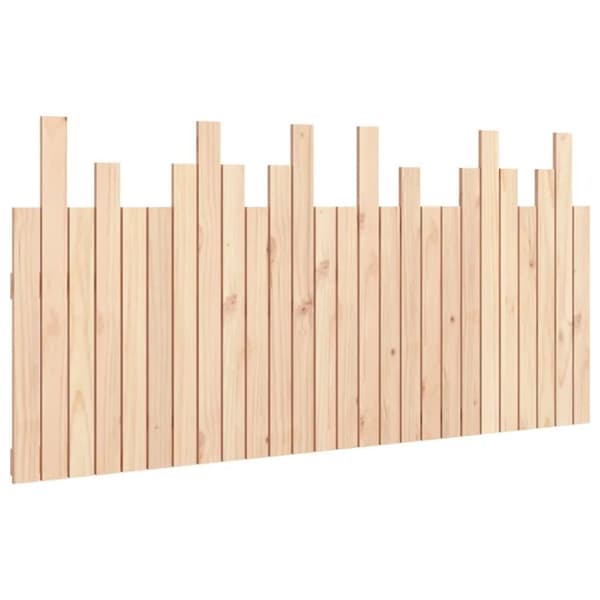 vidaXL Sängynpääty seinälle 166x3x80 cm täysi mänty