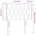 Miniatyrbillede 6 af 6: vidaXL sengegavl med LED-lys 83x16x78/88 cm stof mørkebrun