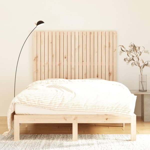 vidaXL Sängynpääty seinälle 140x3x110 cm täysi mänty