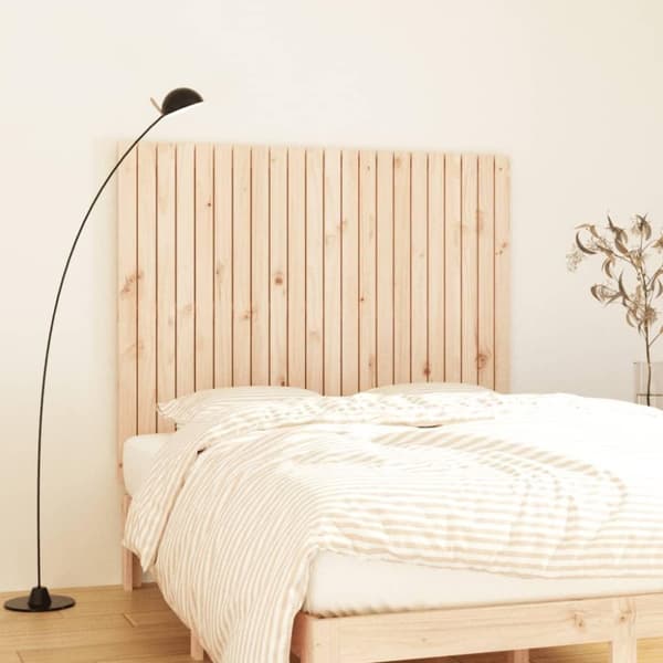 vidaXL Sängynpääty seinälle 140x3x110 cm täysi mänty