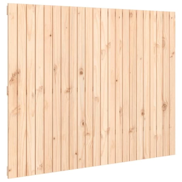 vidaXL Sängynpääty seinälle 140x3x110 cm täysi mänty