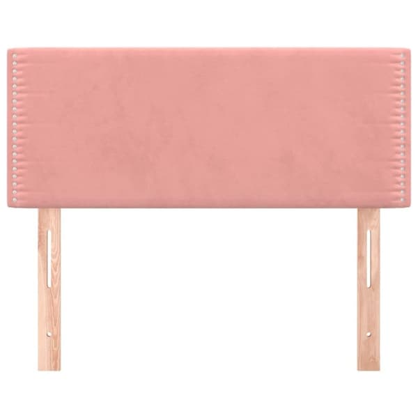 vidaXL sengegavl 100x5x78/88 cm fløjl lyserød