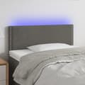 Miniatyrbillede 7 af 8: vidaXL sengegavl med LED-lys 100x5x78/88 cm fløjl mørkegrå