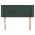Miniatyrbillede 3 af 9: vidaXL sengegavl med kanter 103x16x78/88 cm fløjl mørkegrøn