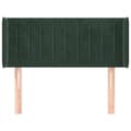 Miniatyrbillede 3 af 11: vidaXL sengegavl med kanter 83x16x78/88 cm fløjl mørkegrøn