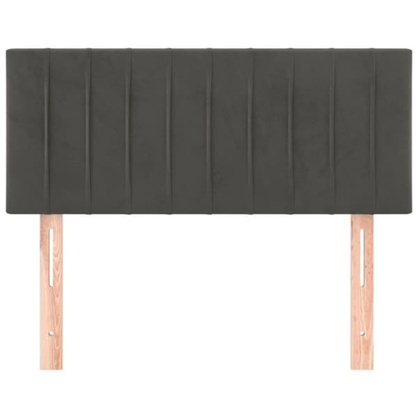 vidaXL sengegavl 80x5x78/88 cm fløjl mørkegrå