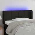 Miniatyrbillede 6 af 6: vidaXL sengegavl med LED-lys 103x16x78/88 cm stof sort