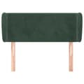Miniatyrbillede 3 af 9: vidaXL sengegavl med kanter 103x23x78/88 cm fløjl mørkegrøn