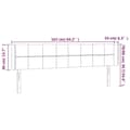 Miniatyrbillede 5 af 6: vidaXL sengegavl med LED-lys 163x16x78/88 cm stof sort