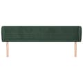 Miniatyrbillede 3 af 11: vidaXL sengegavl med kanter 183x23x78/88 cm fløjl mørkegrøn