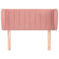 Miniatyrbillede 3 af 9: vidaXL sengegavl med kanter 83x23x78/88 cm fløjl lyserød