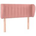 Miniatyrbillede 2 af 9: vidaXL sengegavl med kanter 83x23x78/88 cm fløjl lyserød