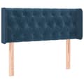 Miniatyrbillede 3 af 8: vidaXL sengegavl med LED-lys 103x16x78/88 cm fløjl mørkeblå