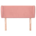 Miniatyrbillede 3 af 9: vidaXL sengegavl med kanter 103x23x78/88 cm fløjl lyserød