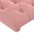 Miniatyrbillede 5 af 8: vidaXL sengegavl med LED-lys 100x7x78/88 cm velour lyserød