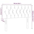 Miniatyrbillede 6 af 8: vidaXL sengegavl med LED-lys 100x7x78/88 cm velour lyserød