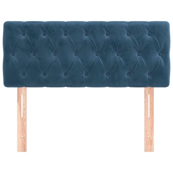 vidaXL sengegavl 100x7x78/88 cm fløjl mørkeblå