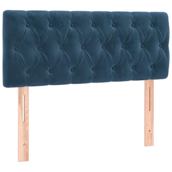 vidaXL sengegavl 100x7x78/88 cm fløjl mørkeblå