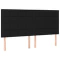 Miniatyrbillede 1 af 8: vidaXL sengegavle 4 stk. 80x5x78/88 cm stof sort