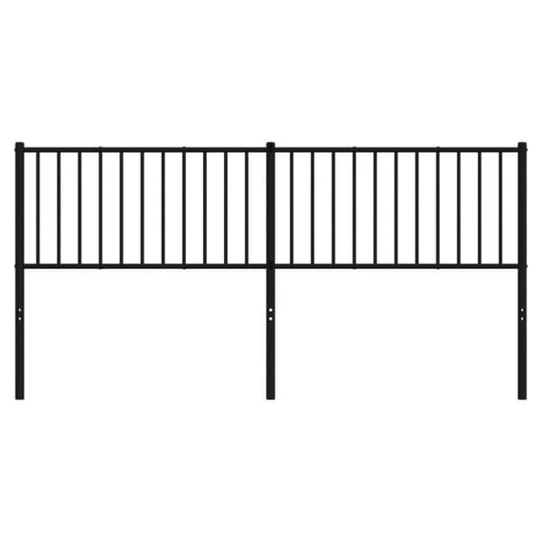 vidaXL Sengegavl i metall svart 180 cm