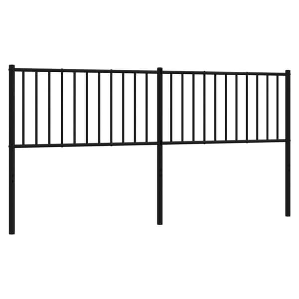 vidaXL Sengegavl i metall svart 180 cm