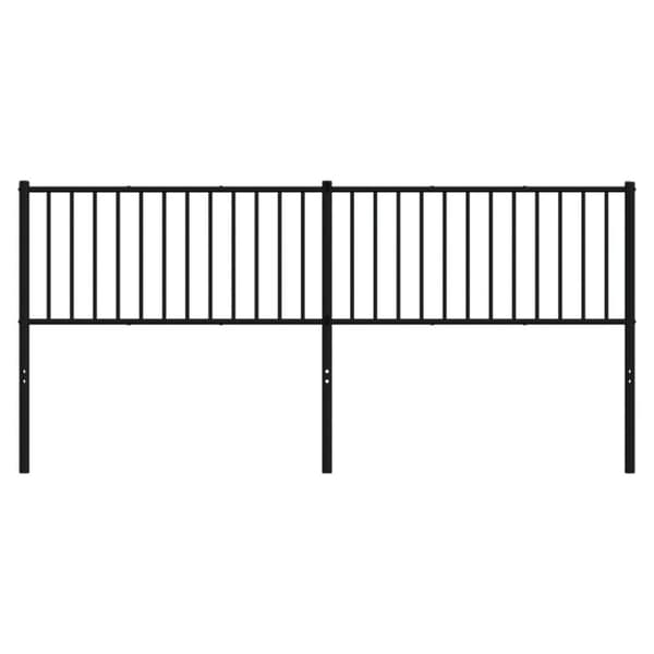 vidaXL Huvudgavel metall svart 200 cm