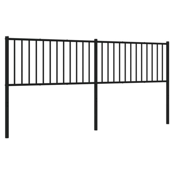 vidaXL Huvudgavel metall svart 200 cm