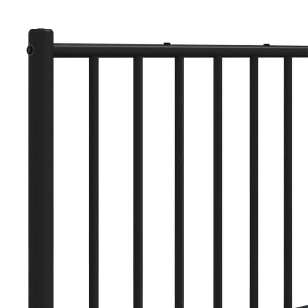 vidaXL Huvudgavel metall svart 200 cm