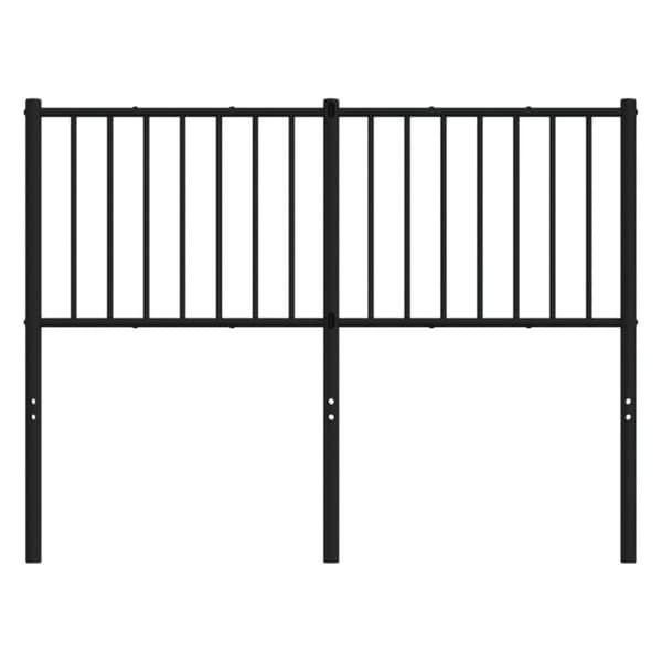 vidaXL Huvudgavel metall svart 120 cm