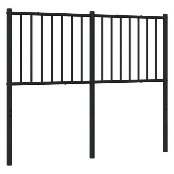 vidaXL Huvudgavel metall svart 120 cm