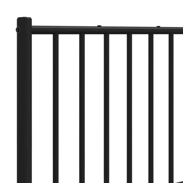 vidaXL Huvudgavel metall svart 120 cm