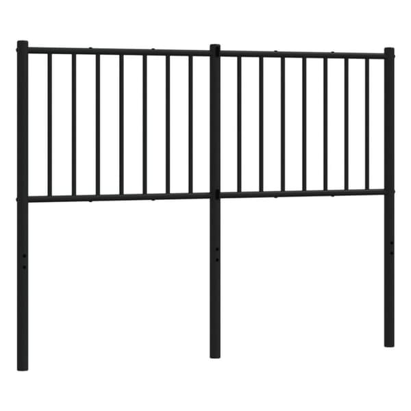 vidaXL Huvudgavel metall svart 120 cm