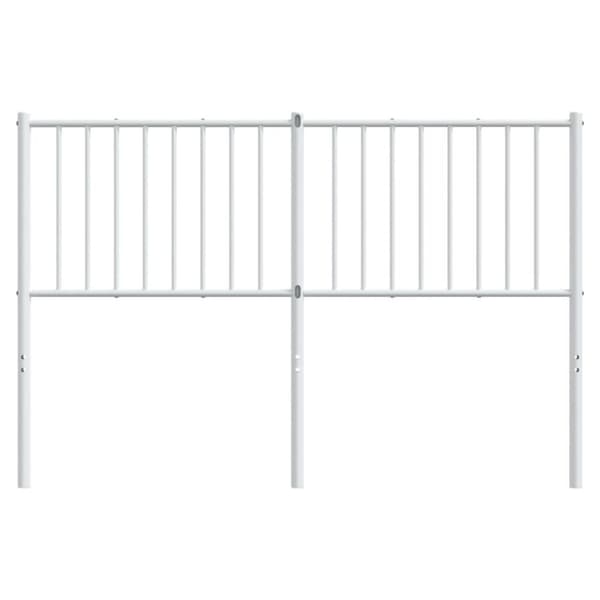 vidaXL Huvudgavel metall vit 140 cm