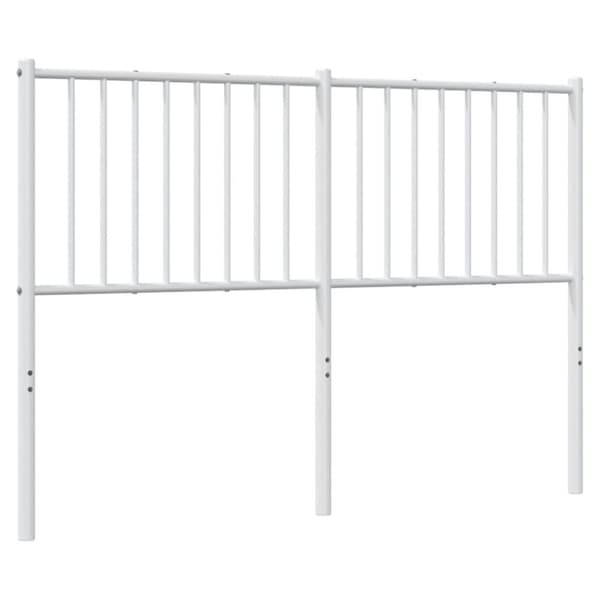 vidaXL Huvudgavel metall vit 140 cm