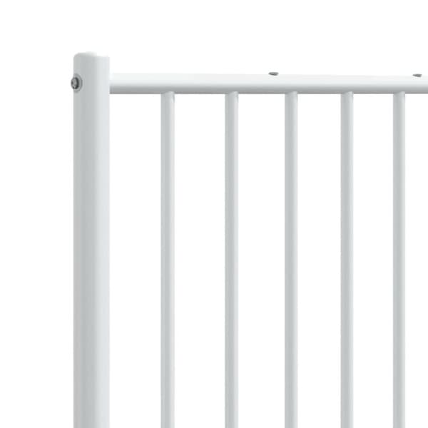 vidaXL Huvudgavel metall vit 140 cm