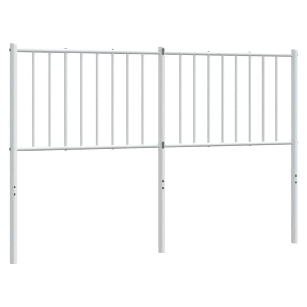 vidaXL Huvudgavel metall vit 140 cm