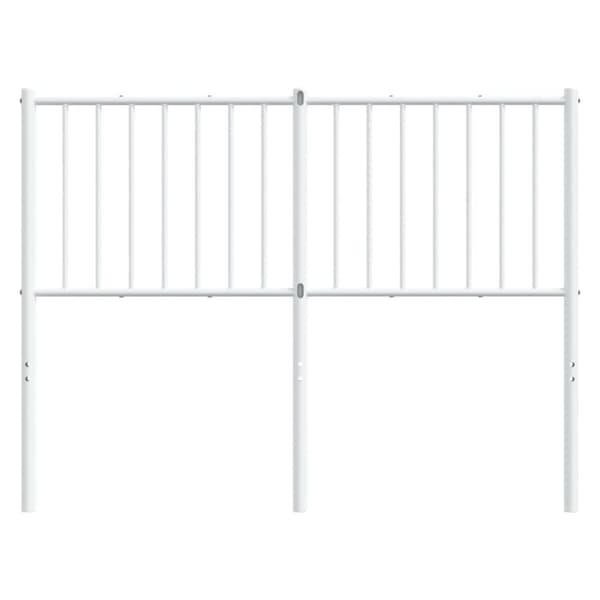 vidaXL sengegavl 120 cm metal hvid