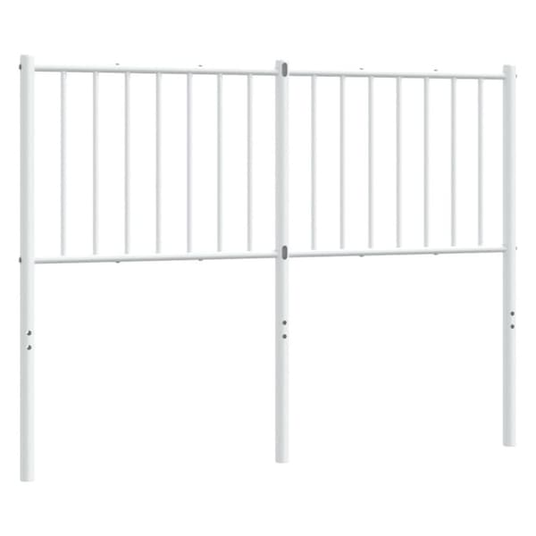 vidaXL sengegavl 120 cm metal hvid