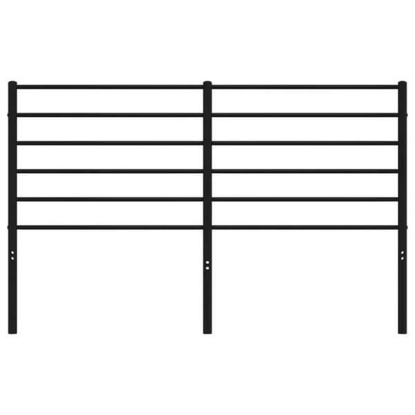 vidaXL sengegavl 140 cm metal sort