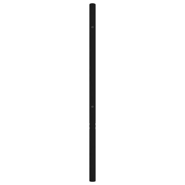 vidaXL sengegavl 140 cm metal sort