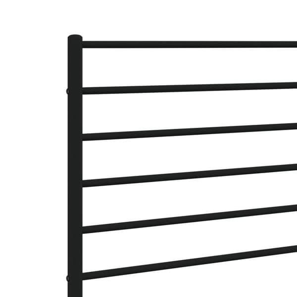 vidaXL sengegavl 140 cm metal sort