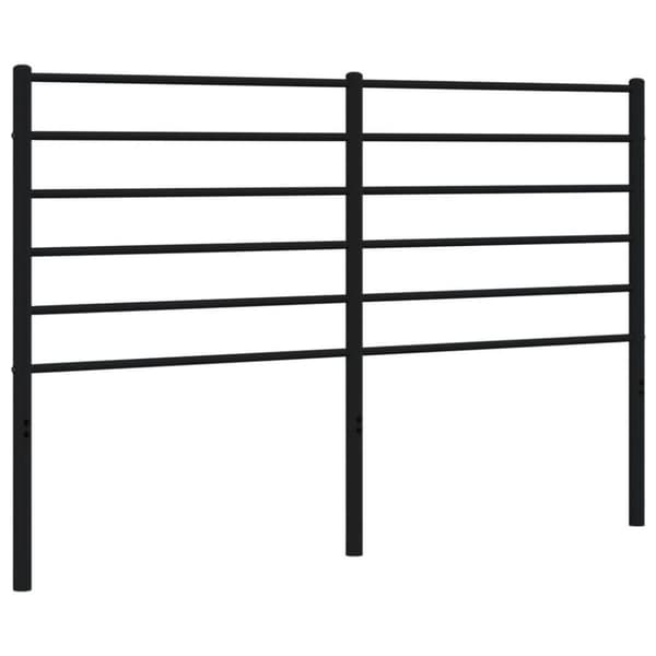 vidaXL sengegavl 140 cm metal sort