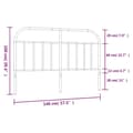 Pikkukuva 6 / 7: vidaXL Metallinen sängynpääty musta 140 cm